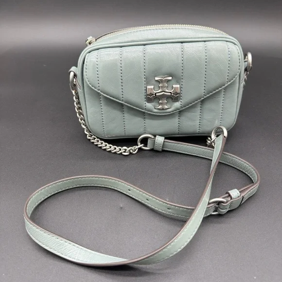 Tory burch SMALL KIRA PATENT CAMERA BAG Color:Light Arctic - Picture 2 of 5